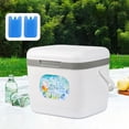 thumbnail image 1 of Nevera portátil clásica personal de 15 l para bebidas frías y calientes, ideal para hombres y mujeres. Parrilla. Blanco, 1 of 8