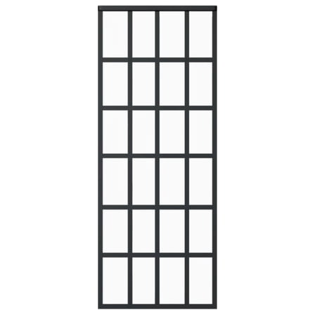 Casafoyer Sliding Door ESG Glass and Aluminum 29.9"x80.7" Black