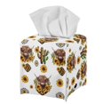 thumbnail image 7 of ZUXONGSY Highland Cow Square Tissue Box Cover Sunflower 2 Pieces PU Leather Tissue Box Decorative Square Tissue Box Cover Cube Reusable Tissue Box Holder for Car Home Bathroom, 7 of 7