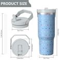 thumbnail image 4 of Modern 30oz Handheld Travel Tumbler with Handle – Double Wall Stainless Steel Insulated Cup, Flip Straw Lid, Leak-Proof & BPA-Free for Hot and Cold Drinks – Durable Coffee & Juice Mug White, 4 of 7