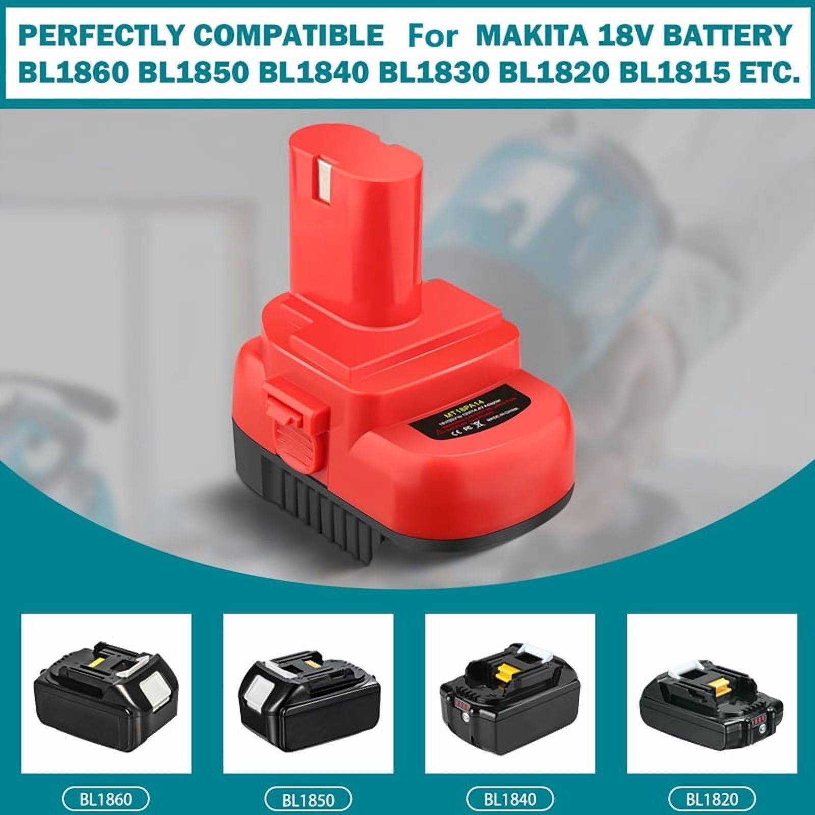 Battery Adapter For Ma*kita 18V Li-Ion Battery Convert To Ma*kita 12V/14.4V Ni-Mh 1200 1220 1201 Battery Cordless Tools