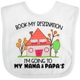 thumbnail image 3 of Inktastic Book My Reservation I'm Going to My Nana and Papa's- House Boys or Girls Baby Bib, 3 of 4