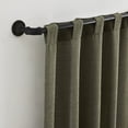 thumbnail image 4 of No. 918 Anders 2-pack Faux Linen 3-in-1 Versatile Hanging Semi-Sheer Back Tab/Rod Pocket Curtain Panel Pair with Ring Clips, Olive, 37"W x 84"L (2 Panels), 4 of 8