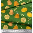 thumbnail image 3 of Soimoi Green Velvet Fabric Pumpkin Vegetable Printed Craft Fabric by the Yard 58 Inch Wide, 3 of 3