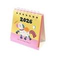 thumbnail image 2 of KOYPTL 2026 Mini Standing Slip Coil Calendar,12 Months Desk Calendar Daily Schedule Thick Paper Binding Calendar,Small House Cartoon Calendar for Students Home Decoration Christmas Stocking Stuffers, 2 of 6