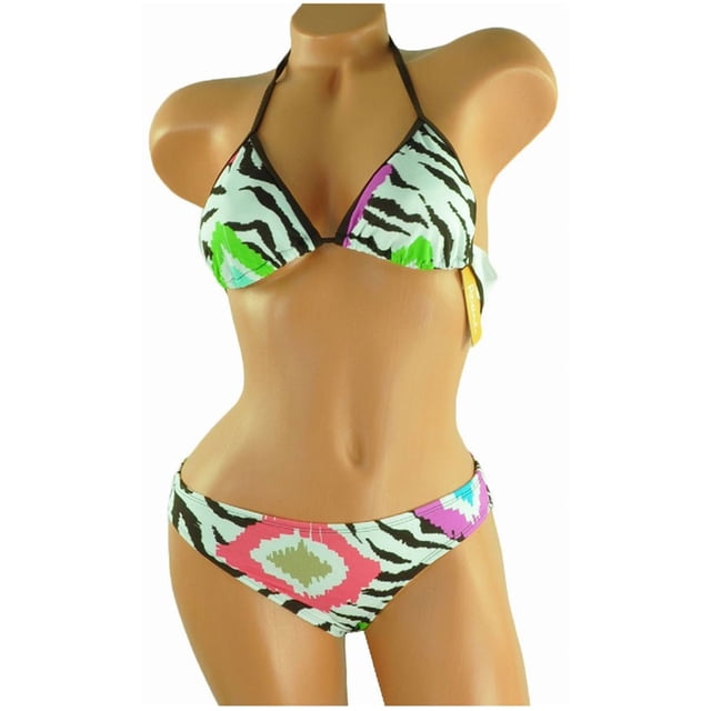 Raisins Womens Reversible Lowrider Bikini de 2 piezas, marrón, pequeño