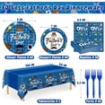 thumbnail image 3 of 122 Pcs Father's Day Tableware Set, Serves 30. Features 9" & 7" plates and napkins, ideal for family celebrations., 3 of 9
