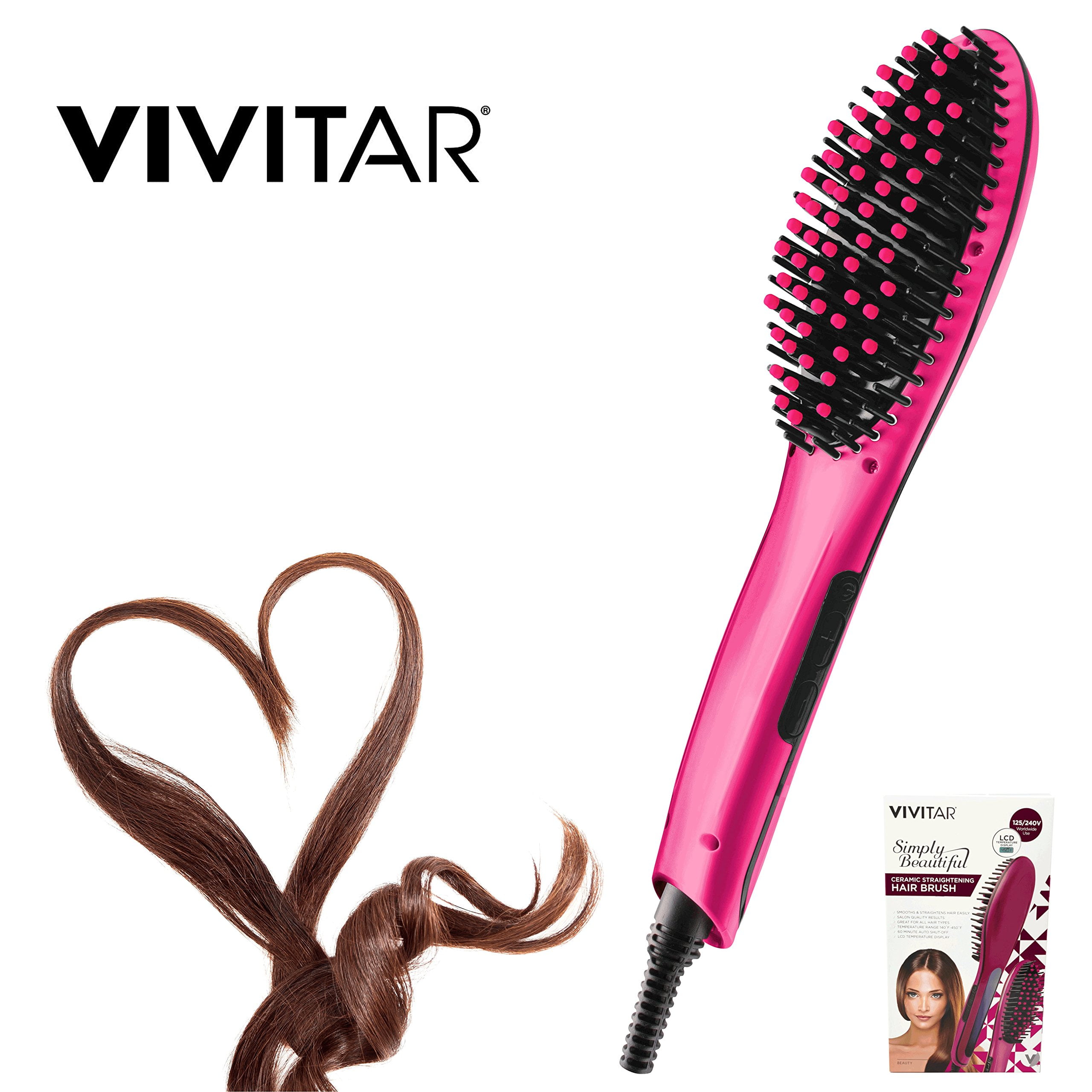 Ceramic Straightening Hair Brush Smooth And Sleek Results For