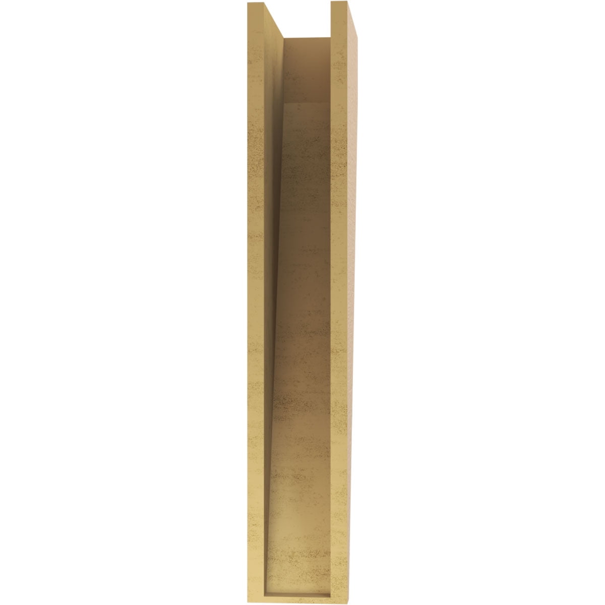 6"W x 12"D x 36"H Thin Concord Rough Cedar Woodgrain TimberThane Corbel, Primed Tan