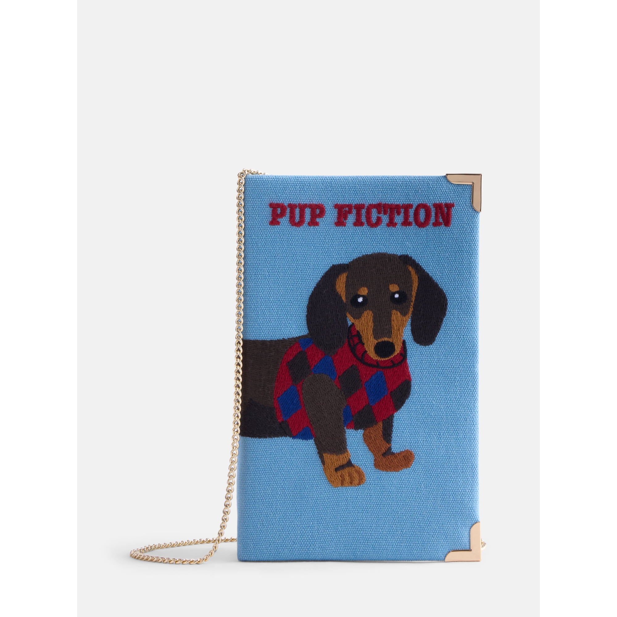 Free Assembly Women's Pup Fiction Crossbody, Light Blue