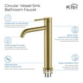 thumbnail image 3 of Kibi Circular Single Handle Bathroom Vessel Sink Faucet with Pop Up Drain, 3 of 4