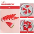 thumbnail image 3 of Hytrove 3Pcs Faux Watermelon Slices Fruit Props for Party Decoration and Photography, 3 of 8