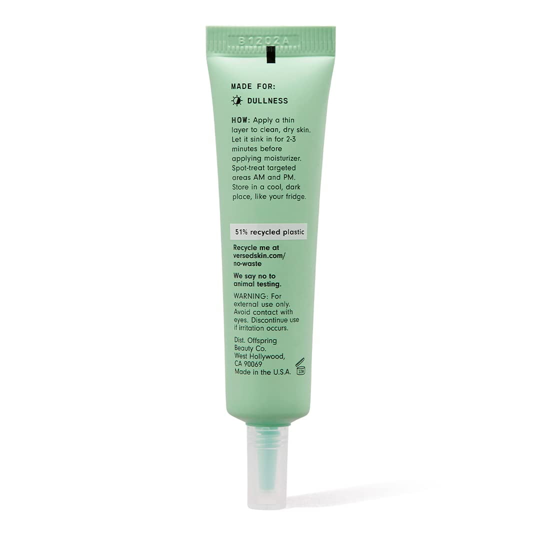 Versed Out Of Sight CI Dark Spot Facial Gel - Tranexamic Acid, Kojic Acid, Licorice Root, and Niacinamide Help Even Out Skin Tone and Treat Dark Spots - Vegan (0.5 fl oz)
