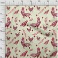 thumbnail image 3 of oneOone Cotton Cambric China Ivory Fabric Hen Craft Projects Decor Fabric Printed By The Yard 56 Inch Wide-P5, 3 of 6