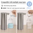 thumbnail image 3 of Lococo Soap Dispenser, Rechargeable Automatic Soap Dispenser Stainless Steel Touchless Foaming Soap Dispenser for Bathroom Auto Hand Soap Dispenser for Kitchen, Silver, Xmas Gift,9oz, 3 of 7