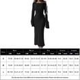 thumbnail image 2 of Vestido largo ajustado con cordones, vestido largo para mujer, vestido de fiesta elegante para club Ygjytge Negro T M para Mujer, 2 of 8