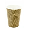 thumbnail image 2 of 12 oz Mocha Pin Check Paper Coffee Cup - Spiral Wall - 3 1/2" x 3 1/2" x 4 1/4" - 500 count box, 2 of 3