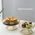 thumbnail image 4 of Cesta De Fruta De Metal, Soporte Redondo Para Frutero Para Aperitivos De Postres Vegetales, 4 of 7