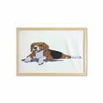thumbnail image 1 of Beagle Wall Art with Frame, Colorful Scribble Art Sketch Dog Animal on Plain Background Print, Printed Fabric Poster for Bathroom Living Room, 35" x 23", Sand Brown Charcoal Grey, by Ambesonne, 1 of 2