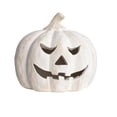 thumbnail image 2 of Halloween Pumpkin Lantern Decor Jack O Lantern, Handcrafted Resin Pumpkin with Flameless Candle, Vintage Rustic Fall Decoration for Porch, Patio, Shelf and Table, 2 of 6