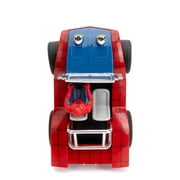 Jada Spider-Man Buggy RC with Non-Removable Spider-Man Figure – 7, Turbo Button, Full-Function Remote Control, Ages 6+, Red/Blue