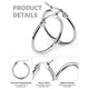 thumbnail image 5 of Set de 4 pares de aros WETEL plateados y dorados chapados en plata, 5 of 6