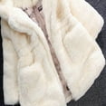 thumbnail image 3 of Toddler Girls Winter Fleece Coat Kids Hooded Faux Fur Jacket Baby Warm Outwear, 3 of 5
