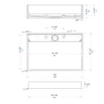 thumbnail image 2 of 20" x 14" White Matte Solid Surface Resin Sink, 2 of 12