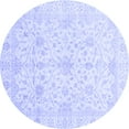 thumbnail image 1 of Ahgly Company Indoor Round Oriental Blue Traditional Area Rugs, 3' Round, 1 of 4