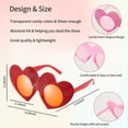 thumbnail image 5 of JYYYBF Women Heart Shaped Sunglasses, Trendy Sunglasses Lightweight Valentines Day Sunglasses, 5 of 7