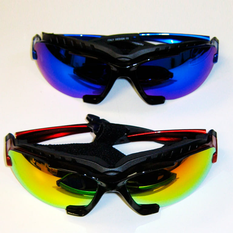 1 Pair Chopper Padded Wind Resistant Sunglasses Motorcycle Rinding Glasses Sport, Adult Unisex, Black