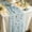 【118"x28"】Blue, variant on PoyoKee Sheer Table Runner, 118" x 28" Floral Embroidered Table Cloth, Sheer Organza Tablecloth Party Decorations for Kitchen and Dining, Home Decor