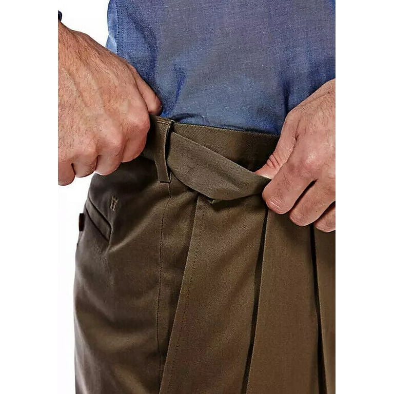 Men's Haggar® Premium No-Iron Khaki Stretch Classic-Fit Pleated