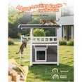 thumbnail image 5 of KFFKFF 2-Story Wooden Cat House with Stairs & Balcony, Elevated Shelter for Feral and Domestic Cats, Weather-Resistant Design, Spacious Interior, Suitable for Indoor and Outdoor Use, 30 x 22 x 30 in, 5 of 9