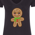 thumbnail image 4 of Inktastic Gingerbread Christmas Women's V-Neck T-Shirt, 4 of 5