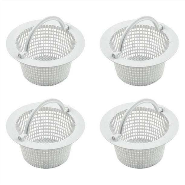 4X Cesta para Desnatador de Pared con Asa, Cesta para Filtro de Piscina, Cesta para Desnatador para Limpiador de Piscinas con Asa, Red para Desnatador para Piscina