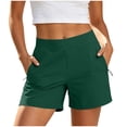 thumbnail image 2 of Tqcoqu Women's Hiking Shorts with Zipper Pockets,Lightweight Quick Dry Golf Shorts for Women Athletic Walking,Army Green Women's S-XXL, 2 of 8
