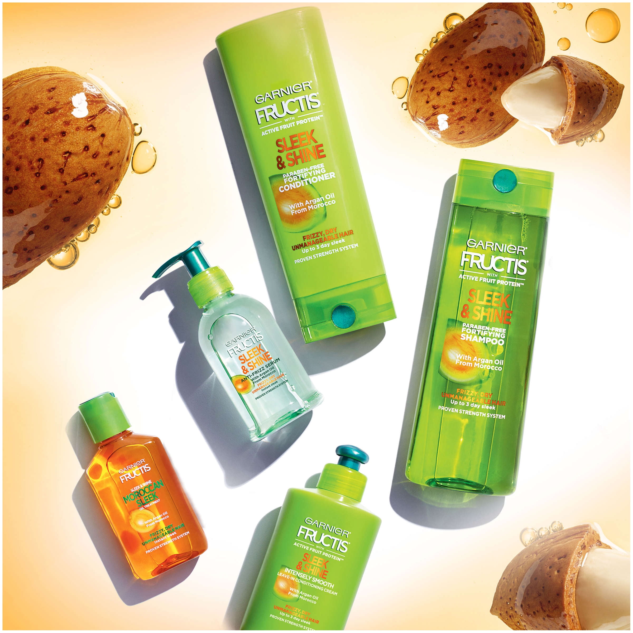 garnier fructis sleek and shine leave in conditioning cream