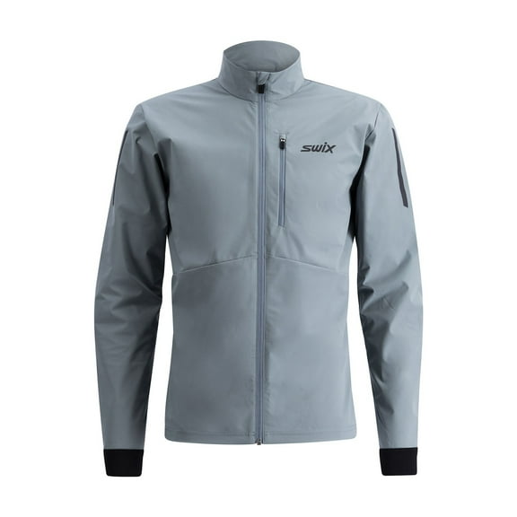 SWIX Adult Male Pace Wind Jacket, Color: Dark Fog, Size: L