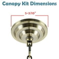 thumbnail image 4 of Aspen Creative 21520-22 Transitional Fixture Canopy Kit, 5-1/4" Diameter with Collar Loop, 1" Center Hole, Antique Brass, 6Ft Heavy Chain, 2 Sets/Pack, 4 of 5