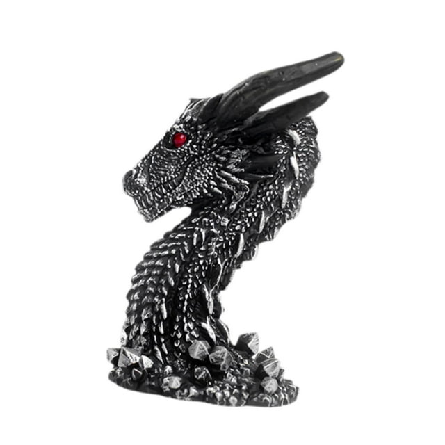 Figura de dragón negro perfecl decoración de jardín 11cm