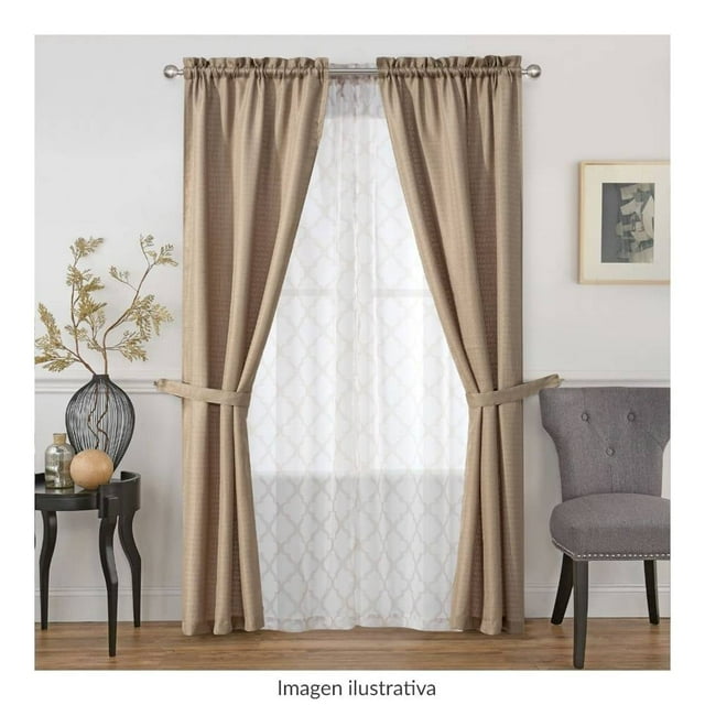 Set de Cortinas Mainstays Taupe 70 cm