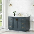 thumbnail image 4 of Gazsi 48" Single Bathroom Vanity Set in Charcoal Blue with Grain White Composite Stone Countertop without Mirror, 4 of 8