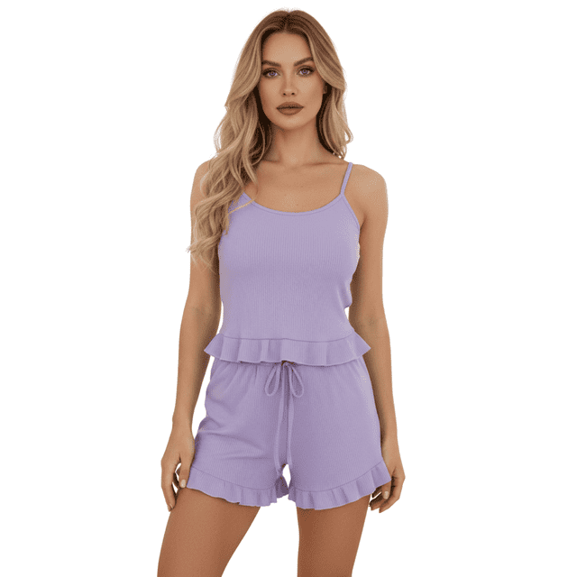 Ropa Para Dormir Mujer Verano Short + Blusa Fresca Pijama Fresca
