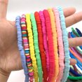 thumbnail image 6 of 10 Strands 6mm 3200Pcs Flat Round Polymer Clay Disc Vinyl Heishi Beads Loose Handmade Beads for DIY Jewelry Making Bracelet Necklace, 6 of 6