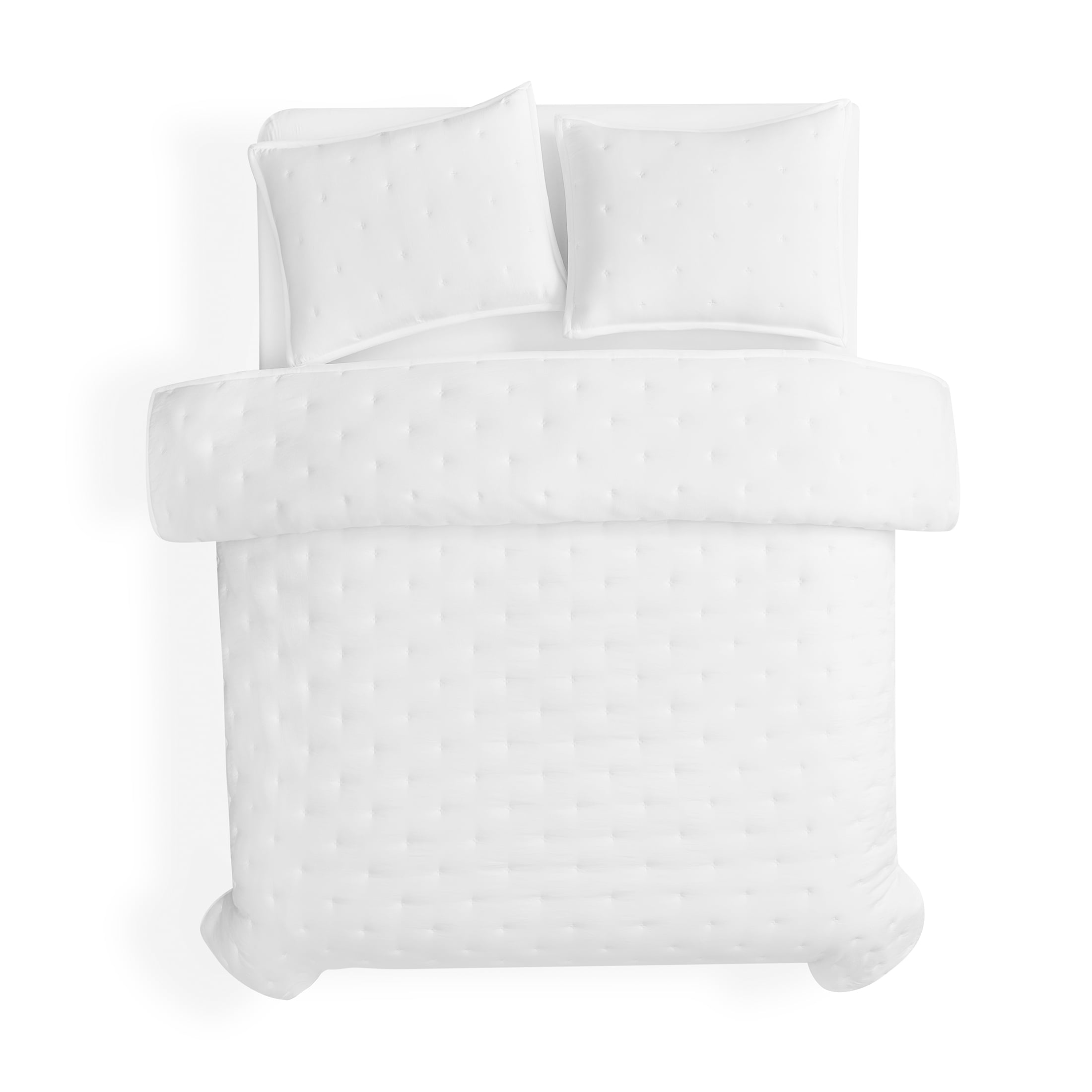 Mainstays King Comforter Set, All-Season, 3-Piece, White
