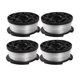 thumbnail image 1 of Carrete de repuesto para recortadora de hilo, 4 Uds., bobina de repuesto de línea de cortacésped de nailon de alimentación automática para Black + decker Af-100-3zp kaili Sencillez, 1 of 3