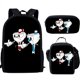 thumbnail image 1 of Cuphead-mochila escolar Mugman para niños y niñas, bolsa impermeable de dibujos animados de Anime, Oxford, bolsa de almuerzo, estuche para lápices, bolsa para portátil de viaje, 3 piezas por juego Fivean unisex, 1 of 2