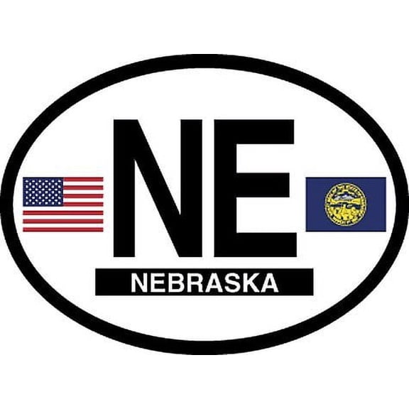 Nebraska oval decal for auto, truck or boat