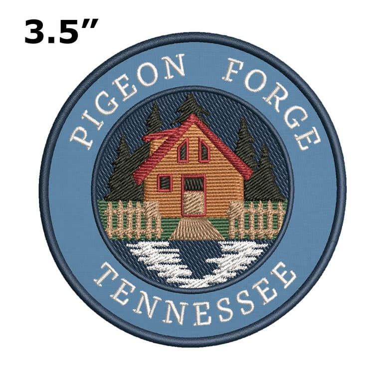 Cabin by the Lake - Pigeon Forge Tennessee 3.5 Embroidered Patch DIY  Iron-On / Sew-On Badge Emblem - Fishing Camping Hiking Nature Animals -  Decorative Novelty Souvenir Applique 